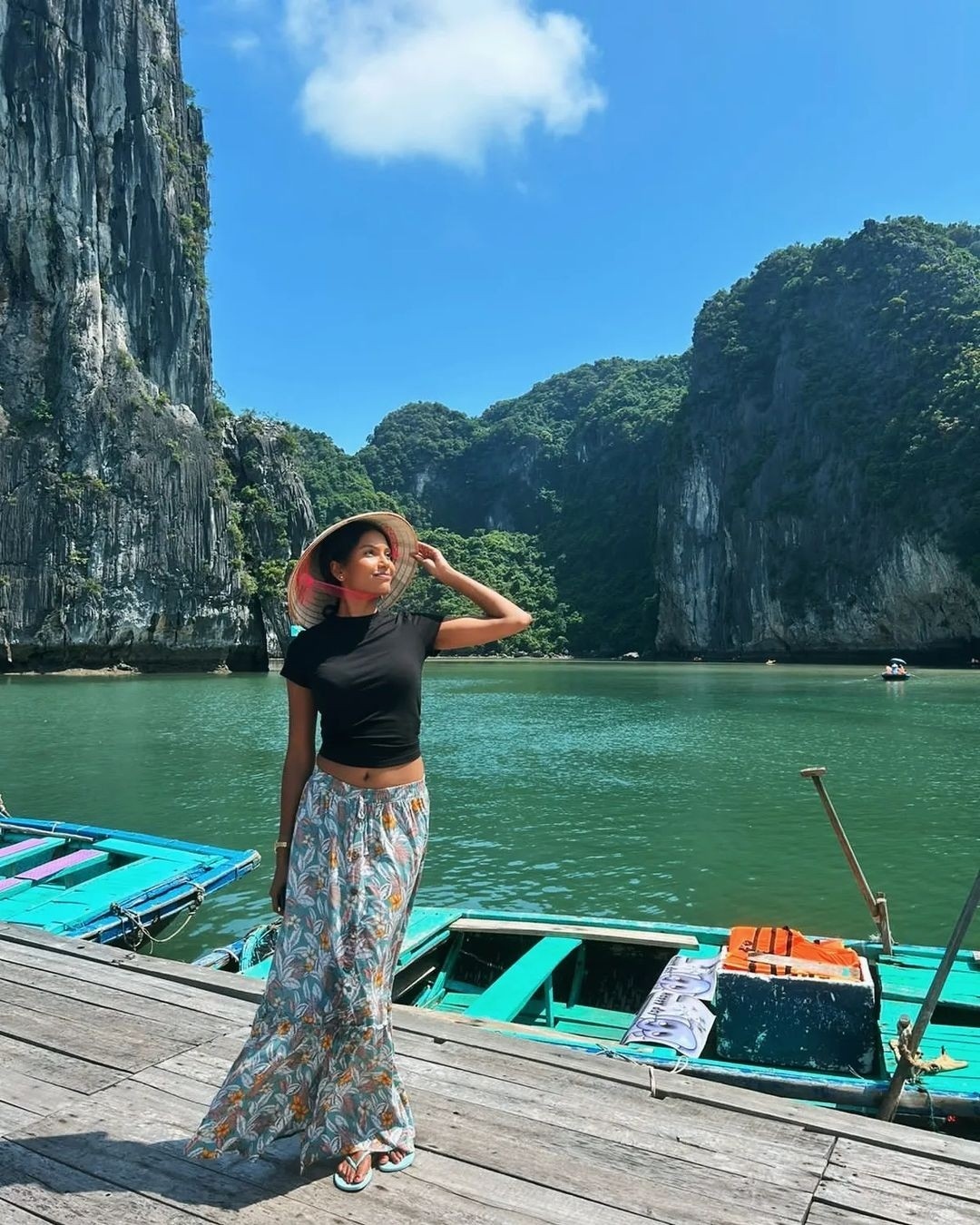 Miss Universe Mauritius 2022 Alexandrine Belle-Etoile explores Ha Long Bay